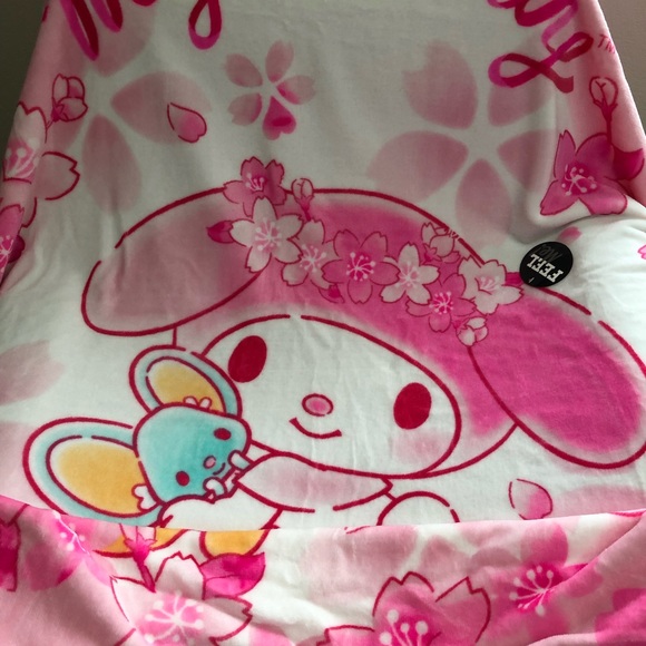 Sanrio Bedding My Melody Cherry Blossoms Throw Blanket 5x60 Inches
